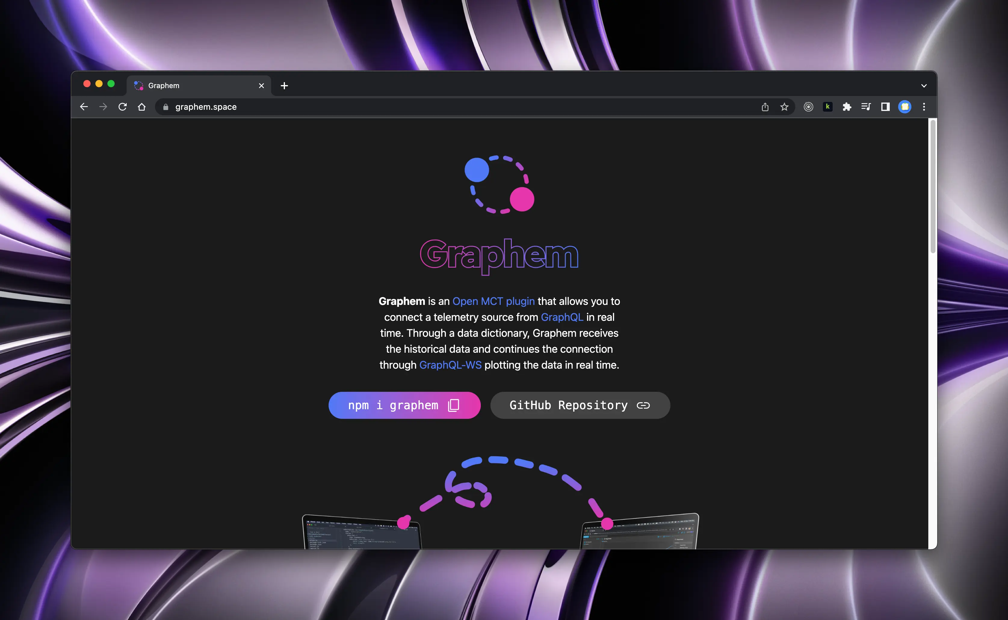 Landing page of Graphem